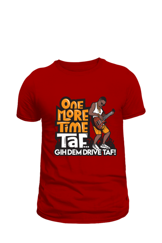 One More Time Taf Logo Print - Cherry red